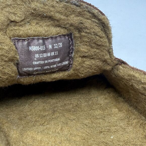 Samuel Hubbard Slippers Mens 12 Nutmeg Brown Suede Wool Fur Lined Slip On Shoes main image 14